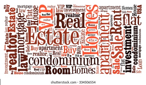 Real Estate Keywords Tag Cloud    - vector illustration