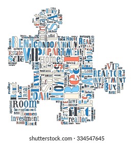Real Estate Keywords Tag Cloud    - vector illustration