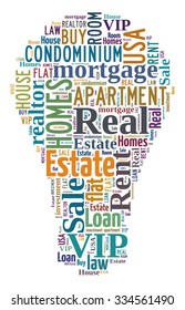  Real Estate Keywords Tag Cloud    - vector illustration