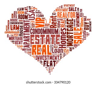  Real Estate Keywords Tag Cloud    - vector illustration