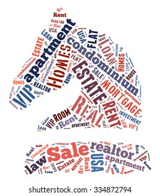 Real Estate Keywords Tag Cloud    - vector illustration
