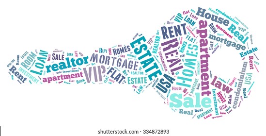 Real Estate Keywords Tag Cloud    - vector illustration