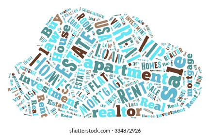 Real Estate Keywords Tag Cloud    - vector illustration