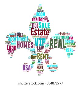 Real Estate Keywords Tag Cloud    - vector illustration
