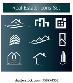 Real Estate labels set. Modern architecture,