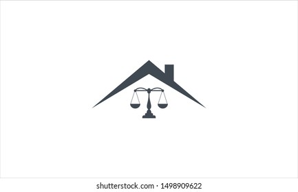 Real Estate Law Firm Logo Flat Design