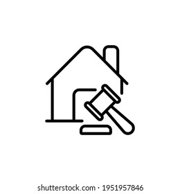 Real Estate Law Icon In Vector. Logotype