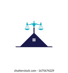 Diseño del logotipo vectorial de la ley inmobiliaria.