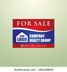 Real Estate Lawn Sign, House For Sale Yard Sign