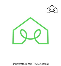 Real estate leaf logo monogram