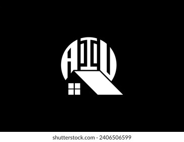 Real Estate Letter AIV Monogram Vector Logo.Home Or Building Shape AIV Logo.