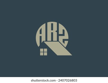 Real Estate Letter ARZ Monogram Vector Logo.Home Or Building Shape ARZ Logo