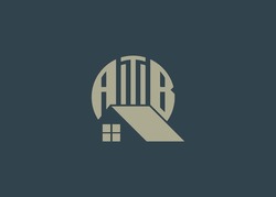 Real Estate Letter ATB Monogram Vector Logo.Home Or Building Shape ATB Logo