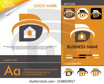 Real Estate Letter D Logo Design Vector Template