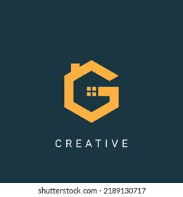 Real estate letter G logo vector, real estate agency, property vector icon