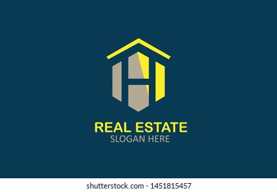 Real Estate Letter H Logo Design Stock Vector (Royalty Free) 1451815457 ...