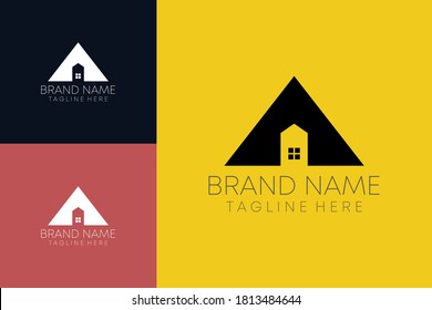 real estate a letter iconic home logo design for contraction and property business. a letter home logo. ui home iconic logo design. 