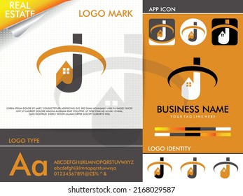 Real Estate Letter J Logo Design Vector Template