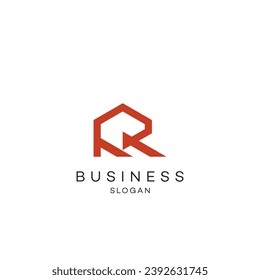 Real estate letter r Abstract logo design modern minimal brand flat Icon design vector illustration emblem sign symbol logotype 