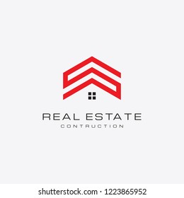 Real estate letter S logo vector, Construction home letter S logo, home letter S icon vector