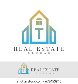 real estate Letter T Logo design