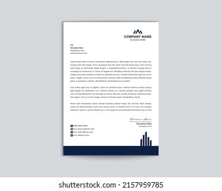 Real Estate Letterhead Design template. Multipurpose Professional  modern letterhead design with Yellow, Blue, Green, Red and Black business style print ready for your corporate Company. Stationery