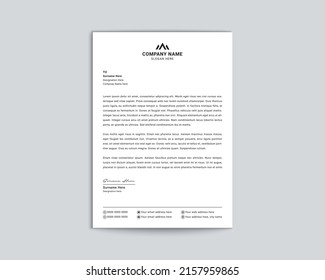 Real Estate Letterhead Design template. Multipurpose Professional  modern letterhead design with Yellow, Blue, Green, Red and Black business style print ready for your corporate Company. Stationery