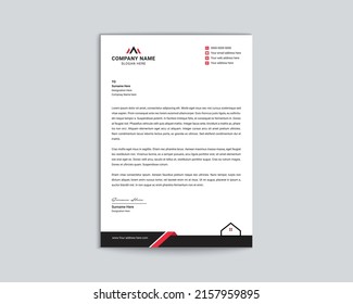 Real Estate Letterhead Design template. Multipurpose Professional  modern letterhead design with Yellow, Blue, Green, Red and Black business style print ready for your corporate Company. Stationery