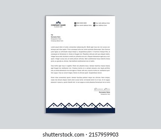 Real Estate Letterhead Design template. Multipurpose Professional  modern letterhead design with Yellow, Blue, Green, Red and Black business style print ready for your corporate Company. Stationery