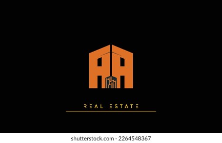 Letras inmobiliarias Logo del Monograma AA 