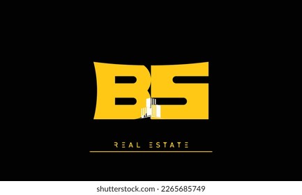 Real Estate letters Initials Monogram logo BS , SB