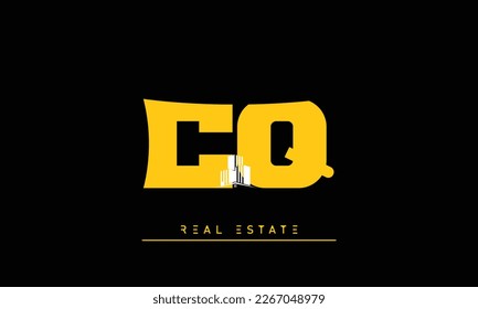 Letras inmobiliarias Logo del Monograma CQ , QC