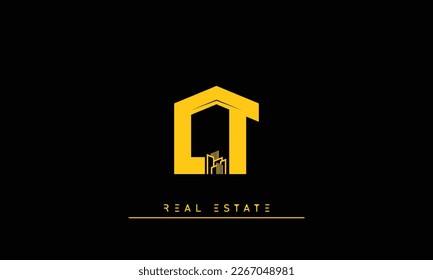 Real Estate letters Initials Monogram logo CT , TC