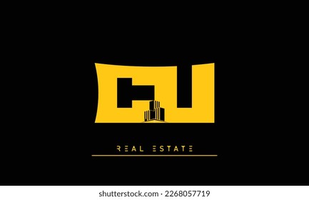Estate letters Initial Monogram Logo CU, UC