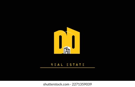 Letras inmobiliarias Iniciales Monograma DO , OD