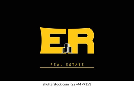 Real Estate letters Initials Monogram logo ER , RE