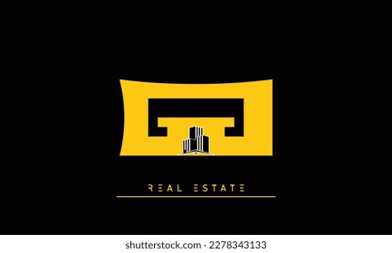 Real Estate letters Initials Monogram logo GJ , JG