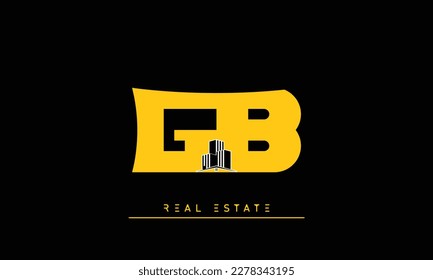 Real Estate letters Initials Monogram logo GB , BG
