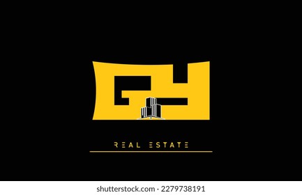 Letras inmobiliarias Logo del Monograma GY , YG