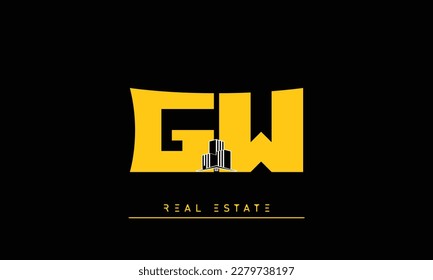 Real Estate letters Initials Monogram logo GW , WG