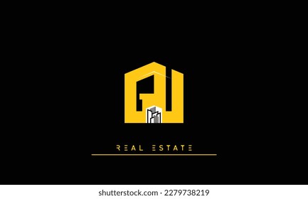 Real Estate letters Initials Monogram logo GU , UG