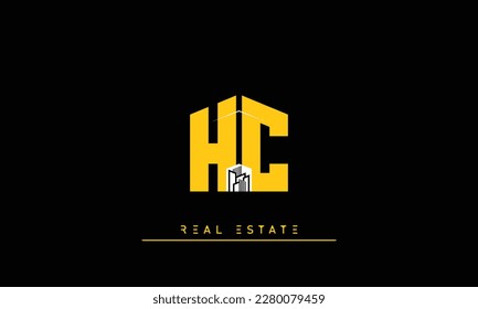 Letras inmobiliarias Iniciales Monograma HC , CH