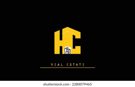 Real Estate letters Initials Monogram logo HC , CH
