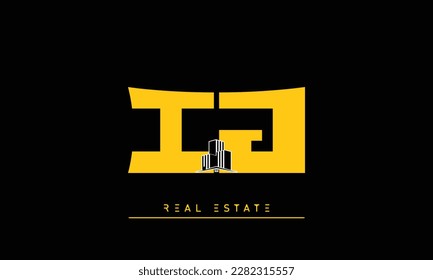 Real Estate letters Initials Monogram logo IJ , JI