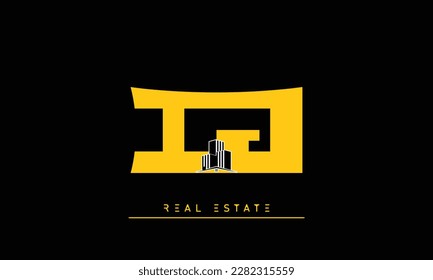 Real Estate letters Initials Monogram logo IJ , JI