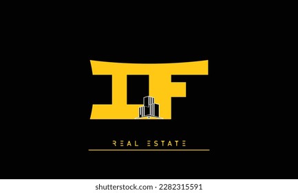 Estate letters Initial Monogram Logo IF , FI