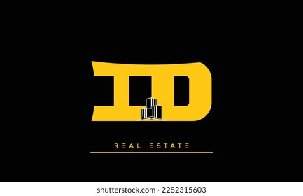 Real Estate letters Initials Monogram logo ID , DI