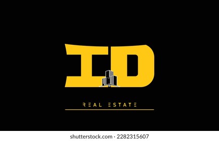 Real Estate letters Initials Monogram logo ID , DI