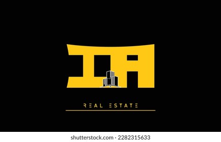 Real Estate letters Initials Monogram logo IA , AI