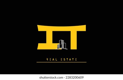 Real Estate letters Initials Monogram logo IT , TI